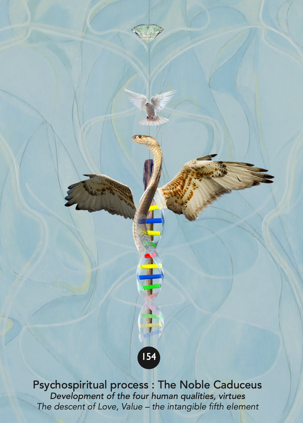 Caduceus with Dove - Symbol of Surrender and Grace